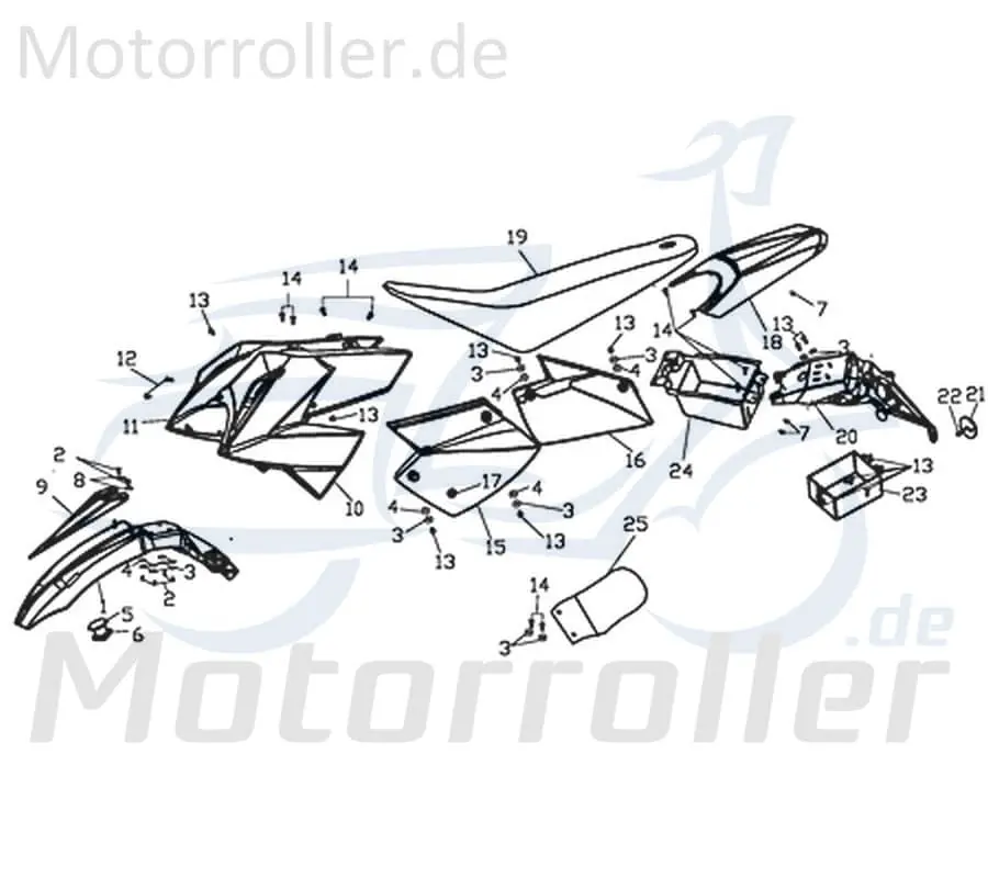 Neuheit CPI Supermoto 125 DD Kennzeichenhalter 125ccm 4Takt Y9B-64251-00-00 Nummernschildhalter Kennzeichen-Halter Kennzeichenhalterung Moped