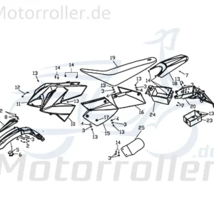 Ausverkauf Kreidler Supermoto 125 WK1SM Reflektor Nummernschildhalter 730929 Katzenauge Rückstrahler Seitenreflektor Motorrad Moped Service