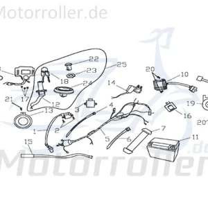 CPI Supermoto 125 DD Befestigungsgummizug Batterie 125ccm 4Takt Y9B-71113-10-00 125ccm-4Takt Motorrad Moped Ersatzteil Service Super-Preis
