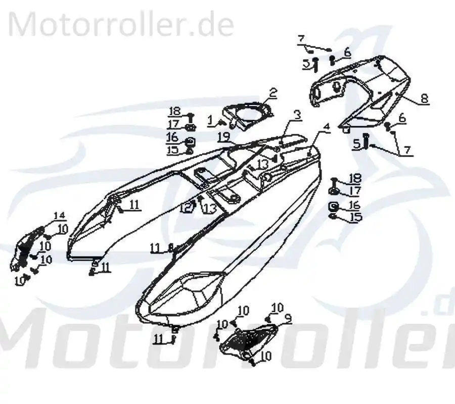 Aktuell CPI Vabene 50 Dekor Aufkleber 50ccm 2Takt Q0J-61116-00-00 Sticker Deko-Sticker Deko-Aufkleber Minarelli liegend Scooter Kreidler Vabene 50