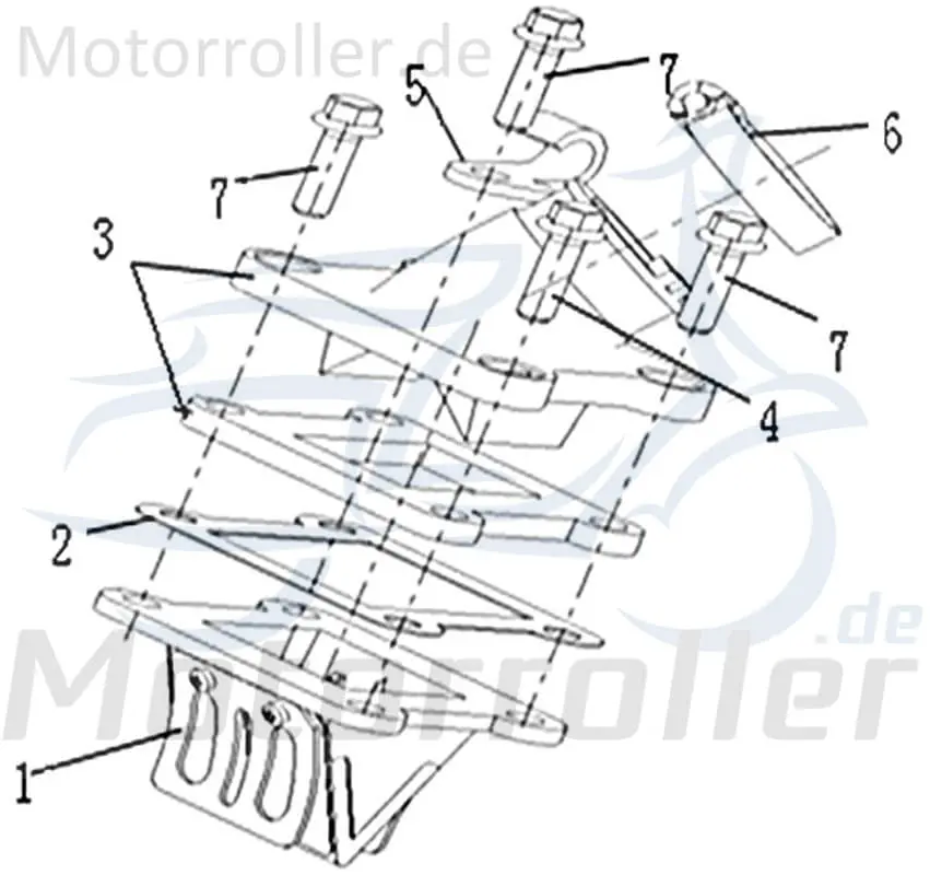 Halter Halterung Haltebügel Halteblech Halte-Blech 733025 Halte-Bügel Scooter Moped Ersatzteil Service Inpektion Direktimport Mega-Angebot