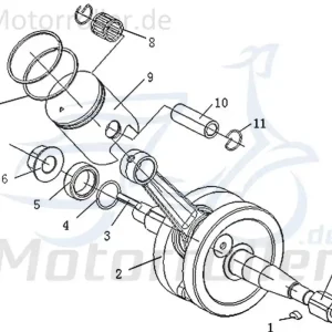 Top-Angebot CPI SX 50 Supercross Pleuellager 50ccm 2Takt 1E40MB.02.01-06 oben FIG. 402 NO. Kolbenstange Minarelli liegend Motorrad Moped Service