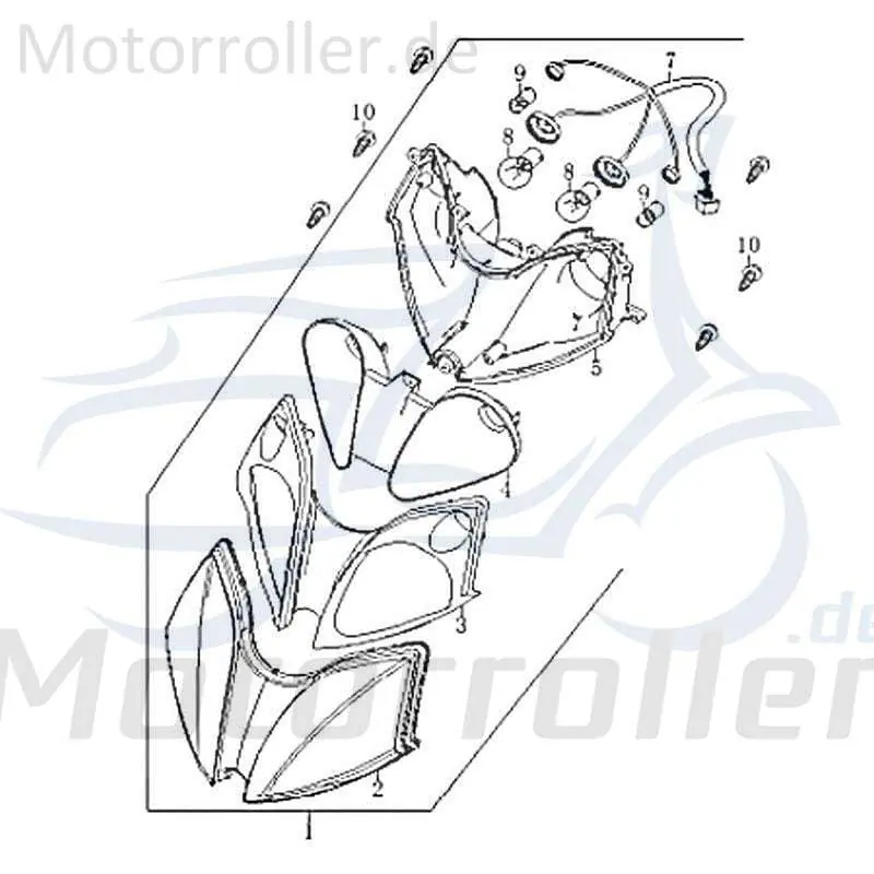 Zertifiziert Kreidler Florett RMC-G Frontscheinwerfer Hauptscheinwerfer 83563 Vorderlicht Frontlicht Frontleuchte Original Ersatzteil