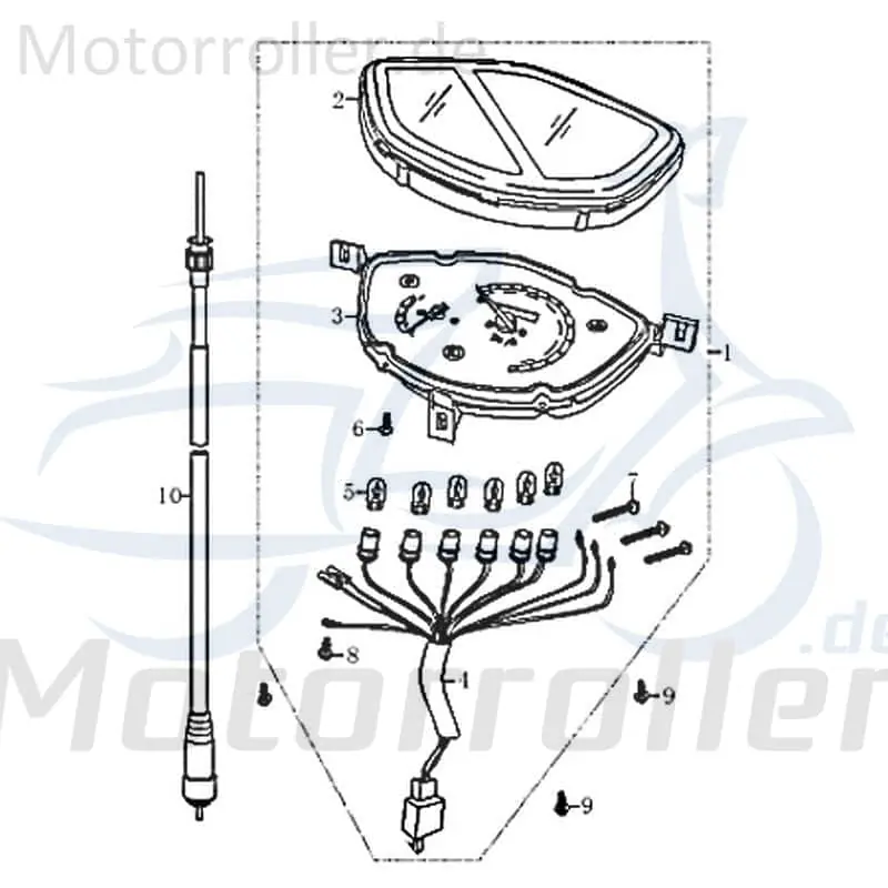 Geprüft Kreidler Florett 125G Glasscheibe für 50ccm 2Takt FIG.C5-2 Sichtscheibe 50ccm-2Takt Motorrad RMC-G 50 Moped Ersatzteil Service