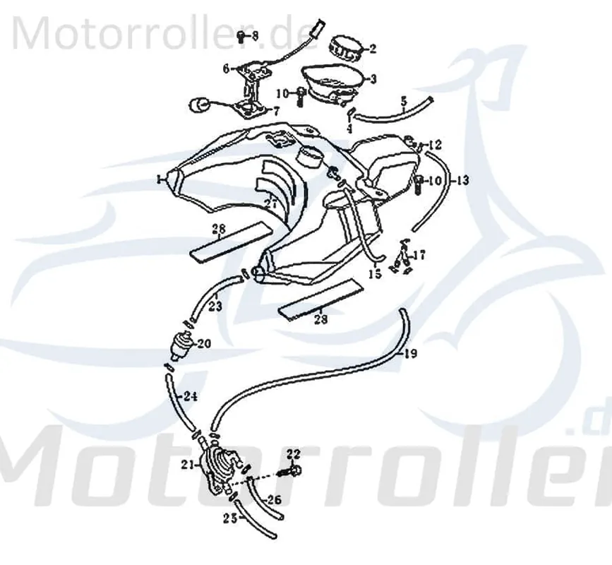 Kreidler Florett 125G Y-Stück YStück 50ccm 2Takt FIG.C23-17 T-Stück 50ccm-2Takt Motorrad RMC-G 50 Moped Ersatzteil Service Inpektion Sonderaktion