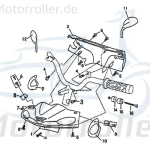 Abdeckung schwarz Rex RS125 Abdeckhaube Kappe 125ccm 4Takt Deckel Schutz Verkleidung Platte Cover Blende Schutzhaube 125ccm-4Takt Bestpreis
