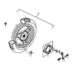 Aktuell Kreidler Florett RMC-G 125 Hinterrad komplett 125ccm 4Takt FIG 41-2 Hinterradfelge Scooter Roller