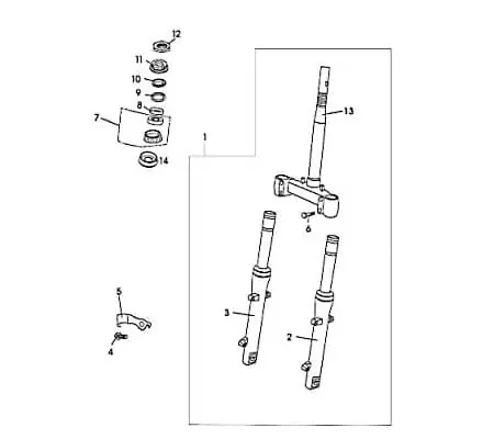 Rex RS125 Gabelbrücke Radgabel Joch 125ccm 4Takt FIG 38-1 Telegabel Gabel-Brücke Vorderrad-Gabel Vorderradgabel Lenkgabel Gabeljoch Letzte Chance