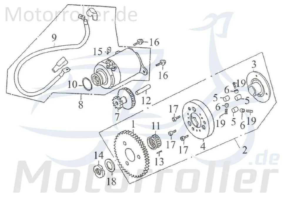 Rex Rexy 125 Schraube M6x10mm Roller 125ccm 4Takt FIG.E10-10 Bundschraube Maschinenschraube Flanschschraube Flansch-Schraube Scooter Meistverkauft