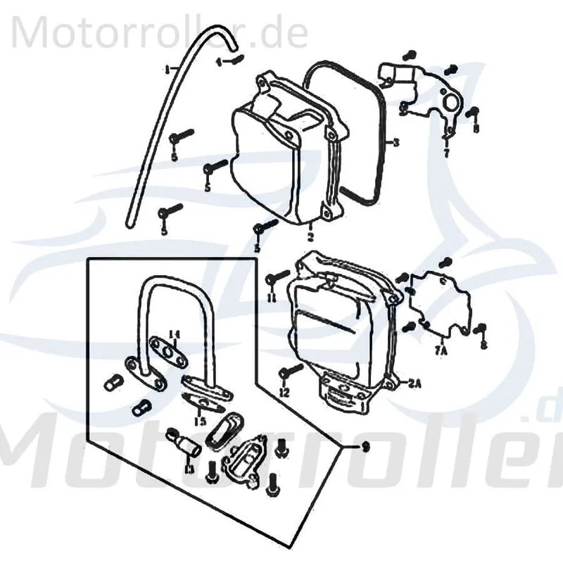 Markenware Rex RS125 Belüftungsschlauch Roller 125ccm 4Takt FIG.E2-13 Ventildeckel Kurbelgehäusebelüftungsschlauch 125ccm-4Takt Scooter Service