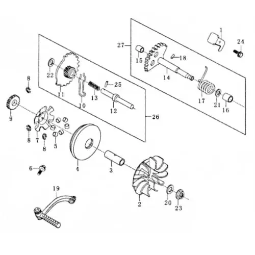 Jetzt Bestellen Kreidler Florett 125E Fliehkraftrolle 125ccm 4Takt FIG12-5 Variomatik-Gewicht Variorolle Variogewicht Vario-Gewicht Variomatikgewicht