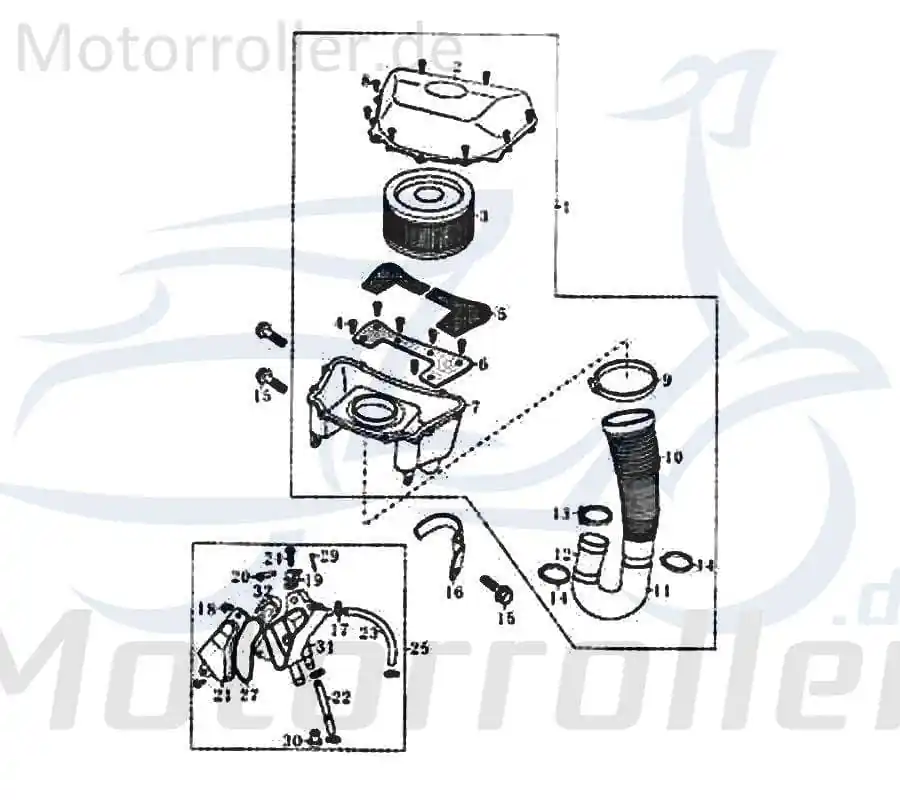 Rex RS125 Sechskantschraube Halter 125ccm 4Takt FIG18-15 Befestigung Halterung Flachkopfschraube Sechskant-Schraube Bundschraube Sonderangebot