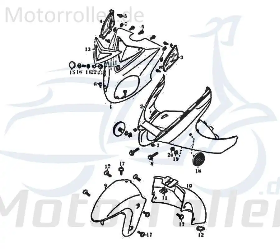 Sonderaktion Rex RS125 Unterlegscheibe U-Scheibe 125ccm 4Takt FIG21-14 Distanzhalter Washer Beilagscheibe Ausgleichsscheibe Distanz-Scheibe Scooter