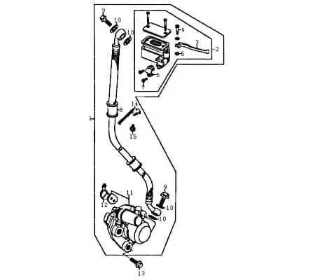 Jetzt Bestellen Kreidler Florett 125E Bremsgeberzylinder 125ccm 4Takt FIG28-2 Bremspumpe Hydraulik-Zylinder Bremsgriff-Zylinder 125ccm-4Takt Motorrad