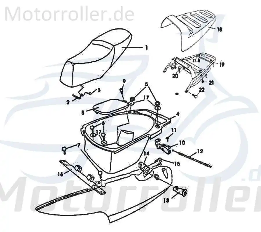 Rex RS125 Haltebolzen Halterung Roller 125ccm 4Takt FIG33-2 Arretierbolzen Haltezapfen Haltestft Arretierzapfen 125ccm-4Takt Scooter Markenprodukt