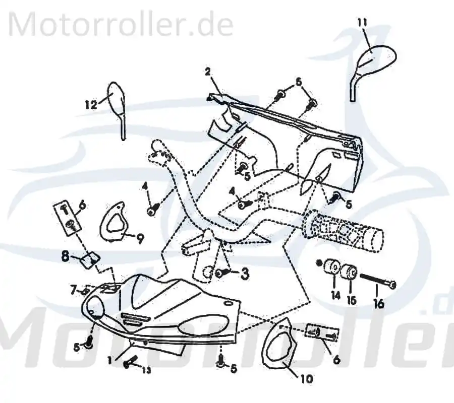 Top-Preis Bundmutter Rex RS125 Sechskantmutter Roller 125ccm 4Takt Flanschmutter Sechskant-Mutter Flansch-Mutter Maschinenmutter Bund-Mutter