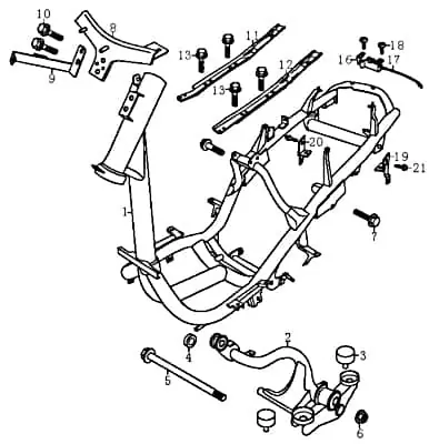 Kreidler Florett 125G Stoppmutter 125ccm 4Takt FIG35-6 Anschlagmutter 125ccm-4Takt Motorrad Moped Ersatzteil Service Inpektion Top-Angebot