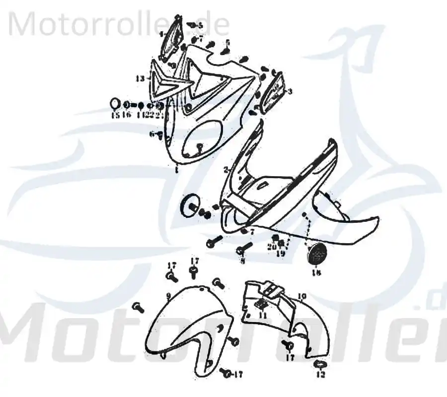 Jetzt Kaufen Unterlegscheibe Frontverkleidung Motorroller Rex 85162