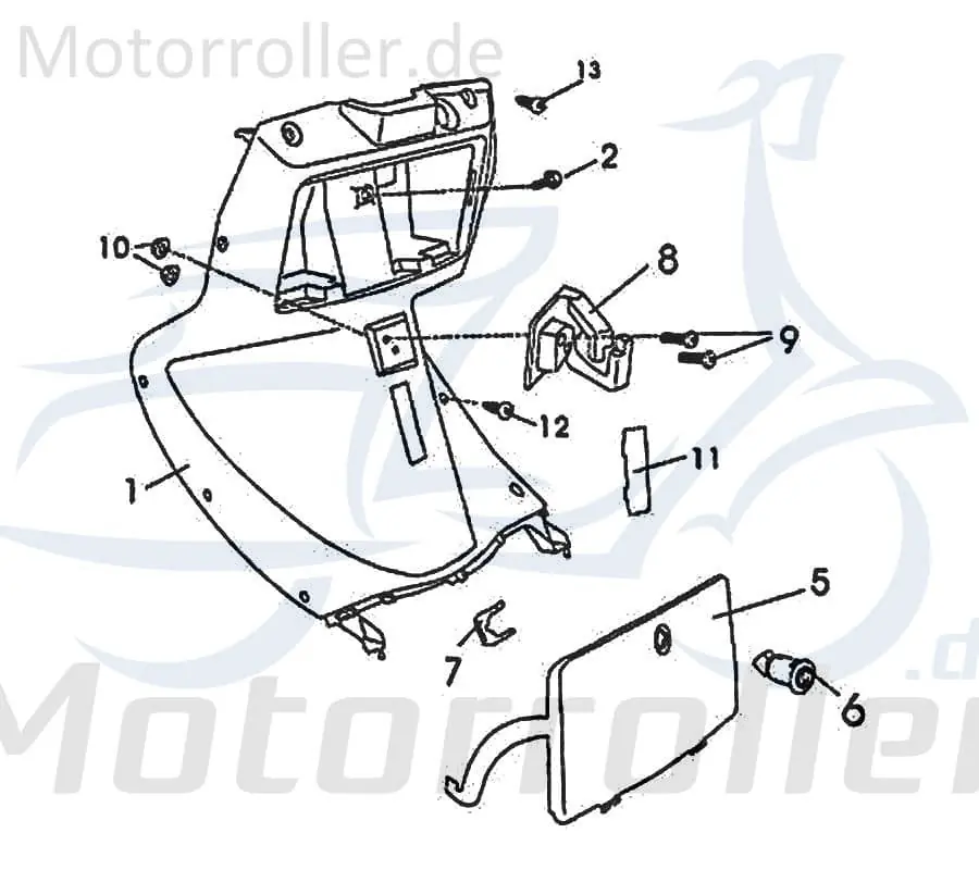 Rex RS125 Befestigungsclip Verkleidung 125ccm 4Takt FIG30-6 Befestigungsklemme Halteclip Befestigungsschelle 125ccm-4Takt Scooter Heißes Angebot