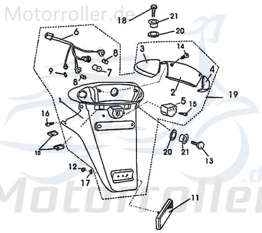 Markenprodukt Rex RS125 Blechschraube Kreuzschraube 125ccm 4Takt FIG38-14 Kreuzschlitzschraube Blech-Schraube Treibschraube 125ccm-4Takt Scooter