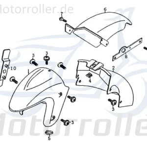 Abverkauf Rex RS125 Vorderradabdeckung vorn 125ccm 4Takt FIG 34-2-2 Kotflügel Front-Kotflügel 125ccm-4Takt Scooter Ersatzteil Service Inpektion