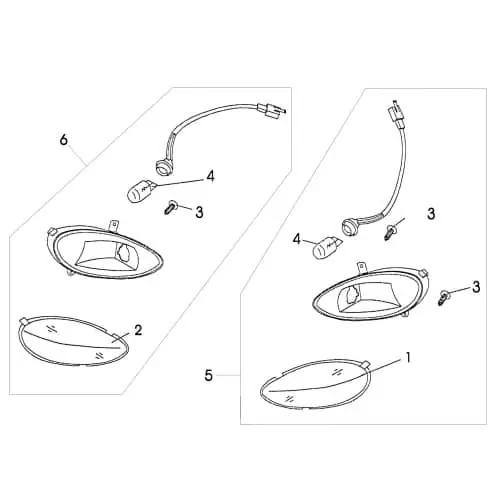 Blinkerglas rechts vorn Rex RS125 Blinker-Glas 125ccm 4Takt Blinker-Abdeckung Blinkerabdeckung Blinkerkappe Blinker-Kappe Winker-Glas Preiswert