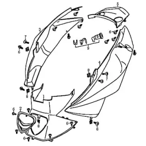Abdeckung Heckverkleidung Motorroller Rex 125 81645 Direktkauf