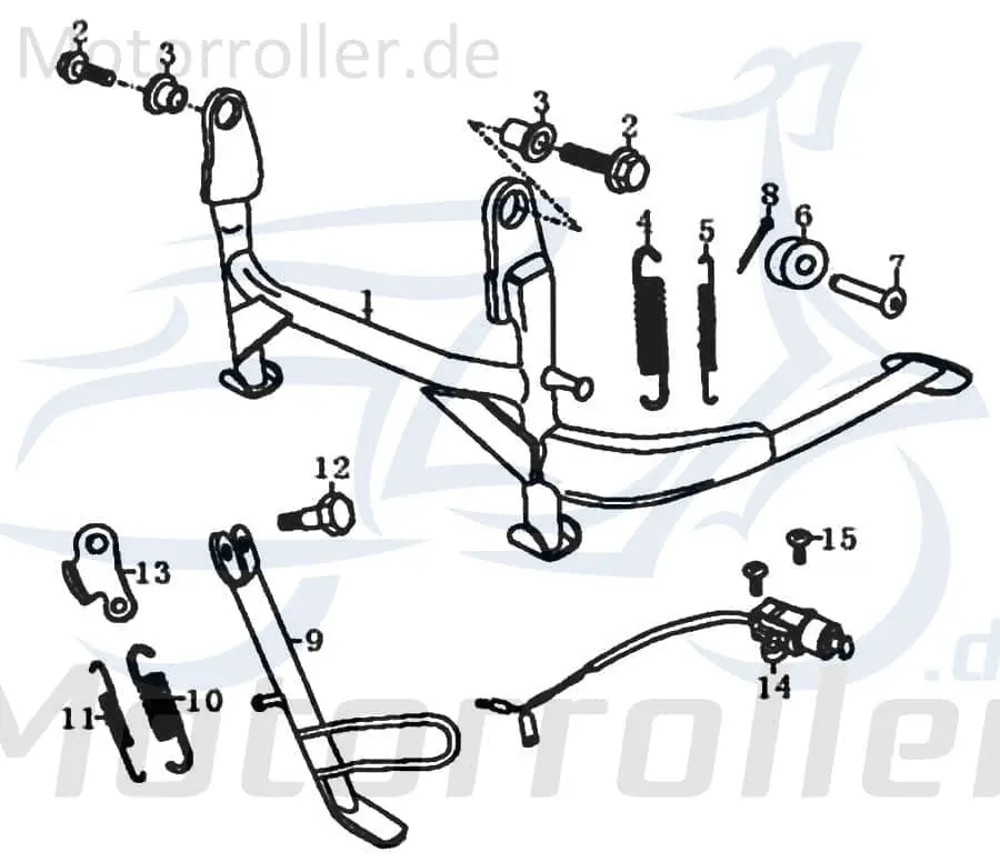 Hauptständer Ständer Motorroller Rex 125 10H 81624 Preis Gesenkt