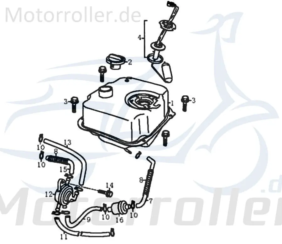 Sofort Bestellen Kraftstoffbehälter Kraftstofftank Motorroller Rex 81625