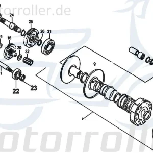 Abverkauf Rex RS250 Kugellager Wälzlager Roller 50ccm 2Takt 87471 Rillenkugellager Nadellager Rollenlager Kugel-Lager Wellenlager Radiallager