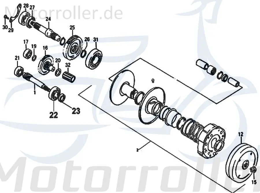 Abverkauf Rex RS250 Kugellager Wälzlager Roller 50ccm 2Takt 87471 Rillenkugellager Nadellager Rollenlager Kugel-Lager Wellenlager Radiallager