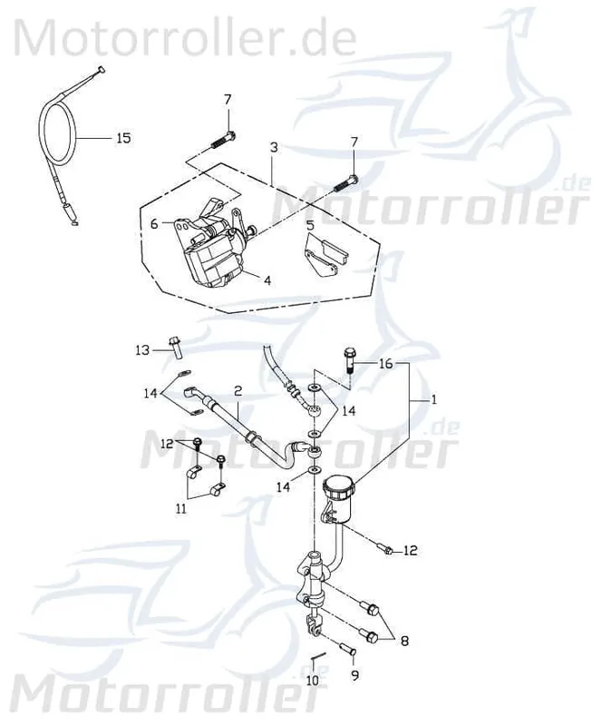 Adly ATV 150 Crossover Brems-Steine Bremsbeläge Bremsbelag Quad HerChee 150ccm 4Takt 150cc 4T Bremsklötze Bremsbacken Wochenendangebot