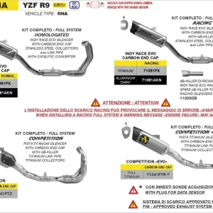 ARROW Indy Race EVO Komplettanlage passend für Yamaha YZF R9 2025 Bestseller