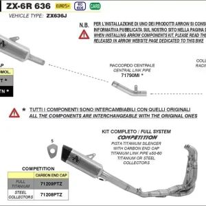 Preisknaller ARROW Racing Krümmer passend für Kawasaki ZX-6R 636 2024/2025