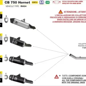 Meistverkauft ARROW Racing Krümmer passend für Honda CB 750 Hornet 2025