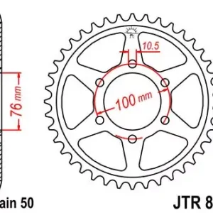 Top-Seller Kettenrad 40Z 530 SI Innen Ø76 Lochkreis 100 passend für Suzuki