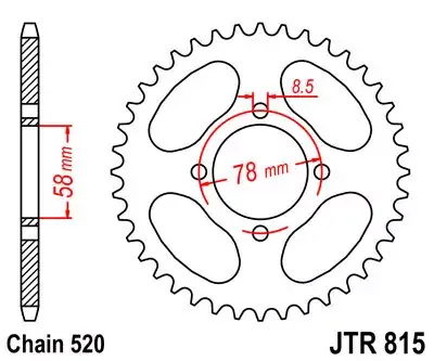 Kettenrad 35Z 520 SI passend für Suzuki GT185 GT200 Schnäppchen