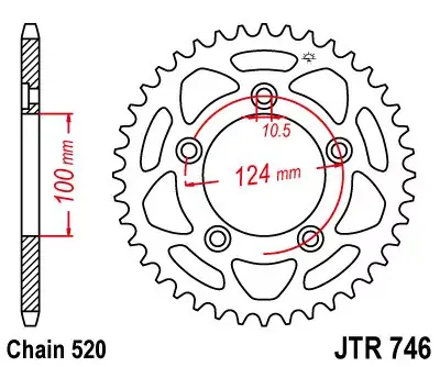 Kettenrad 48Z 520 SI passend für Ducati Scrambler & Monster Jetzt Bestellen
