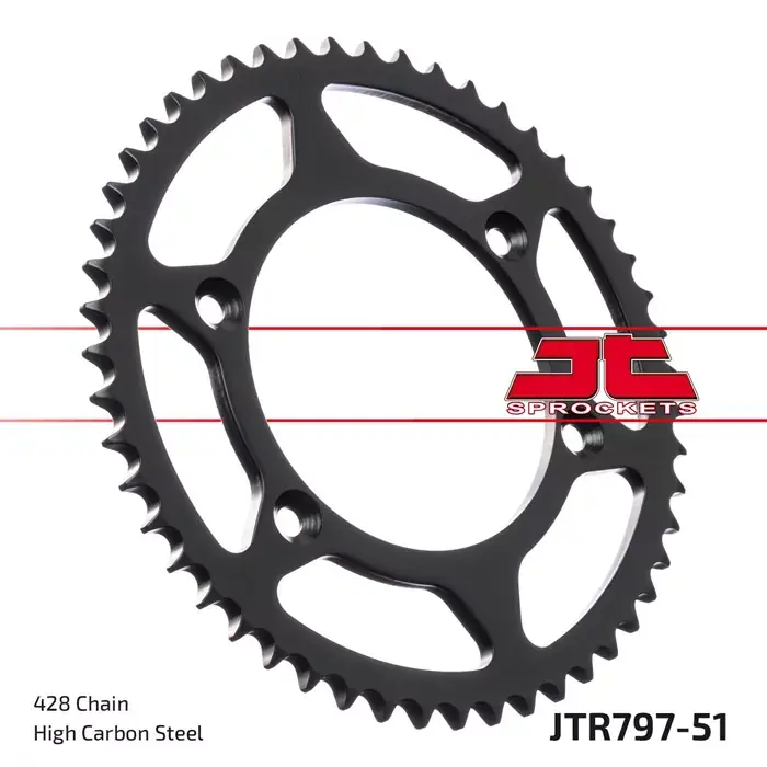 Highlight Kettenrad 51Z 428 SW passend für Suzuki DR-Z 125 L