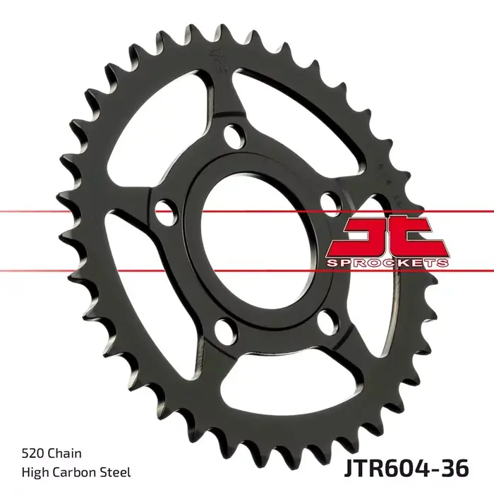 Echt Kettenrad 36Z passend für 520er Teilung, Innen Ø 58, Lochkreis 90