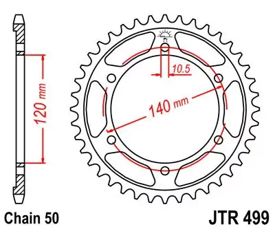 Neue Kollektion Kettenrad 49Z 530 SI Innen Ø 120 Lochkreis 140 passend für Suzuki und Kawasaki