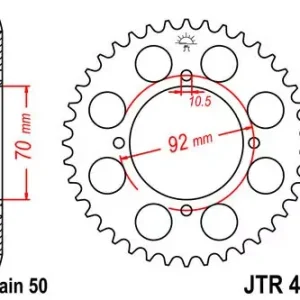 Angebot Kettenrad 35Z 530 SI Innen Ø 070 Lochkreis 092 passend für Kawasaki