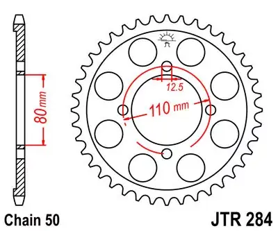 Kettenrad 39Z 530 SI Innen Ø 80 Lochkreis 110 Top-Seller