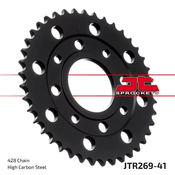 Kettenrad 41Z mit 428 Teilung, Innen Ø 58 mm und Lochkreis 90 mm Markenware