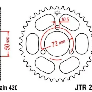 Expressversand Kettenrad 36Z 420 SW Innen Ø 050 Lochkreis 072 passend für Honda NSR 50 S
