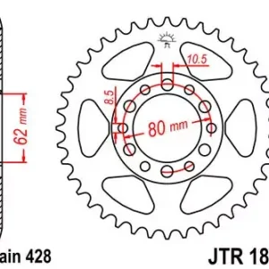 Sonderangebot Kettenrad 54Z passend für Yamaha DT, TW, TY, XT Modelle