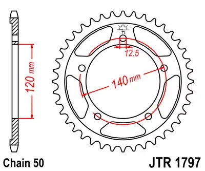 Kettenrad 43Z 530 Innen Ø 120 Lochkreis 140 passend für Suzuki GSX 1400 Sonderaktion