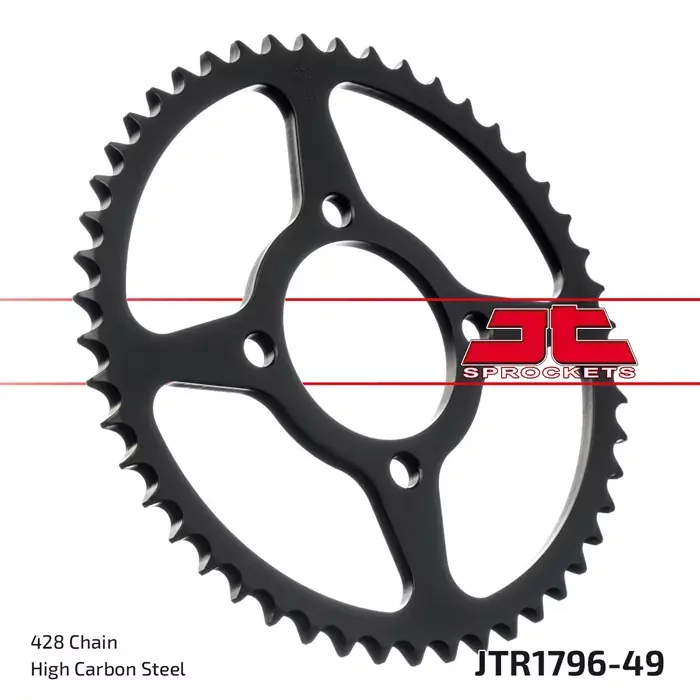 Kettenrad 49Z passend für 428 Kette – Innen Ø 64 mm Lochkreis 84 mm Super-Preis