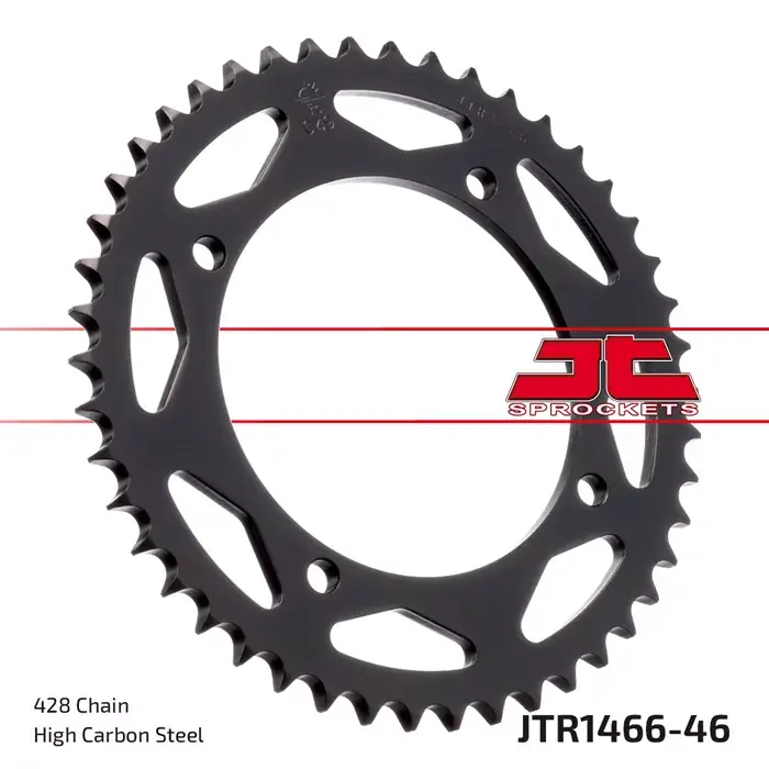 Aktuell Kettenrad 46Z 428 SW passend für Kawasaki KLX 125