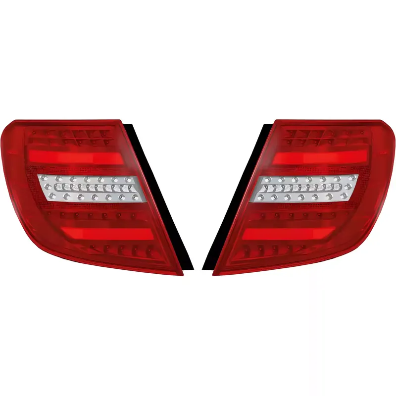 DIEDERICHS Heckleuchtensatz HD Tuning LED rot-chrom passend für Mercedes W204 Kombi 07–11 Finale Aktion